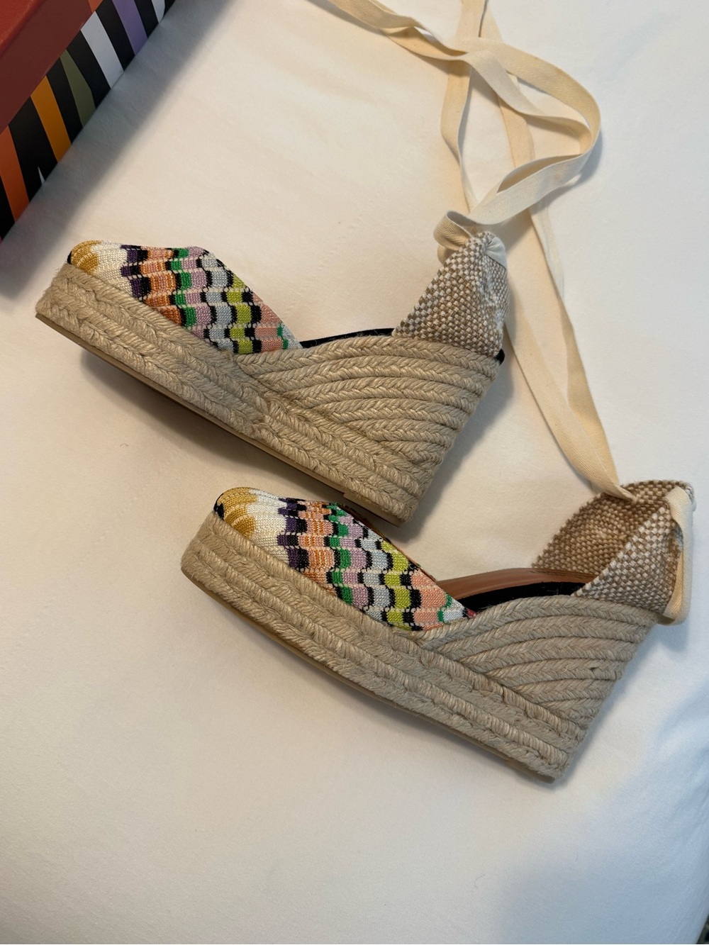 Missoni Multicolor Woven Espadrille Wedge Sandals - Picture 4 of 7